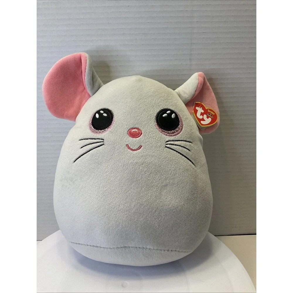 Ty Squish Boos Boo Catnip Gray Mouse 10